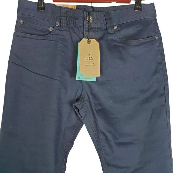 Prana Bridger Jean Mens 30x36 Blue Slim Fit Straight Leg Stretch Denim 5 Pocket - Picture 3 of 11